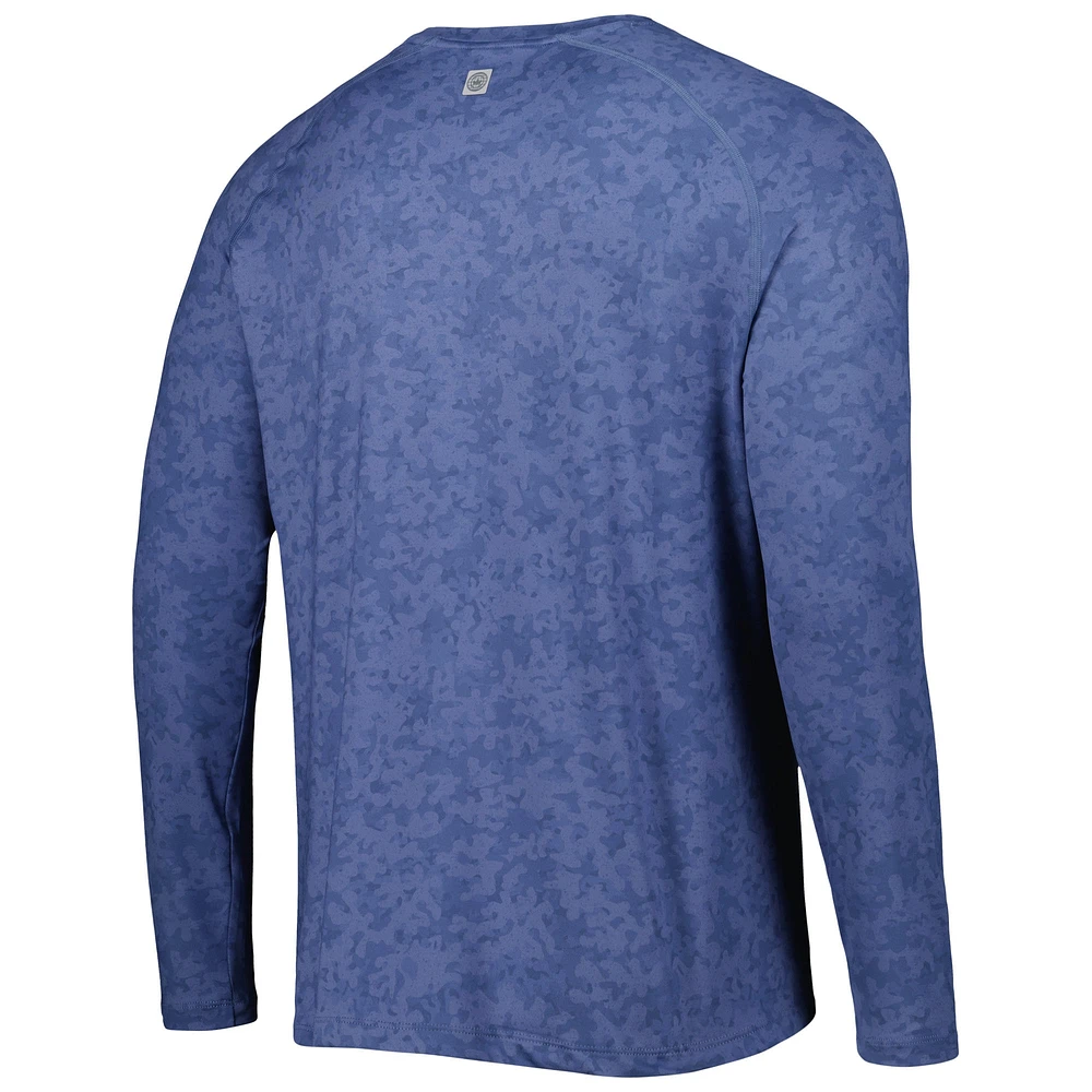 T-shirt à manches longues raglan bleu fanatiques d'entreprise Aurora Peter Millar pour homme