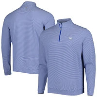 Haut zippé performance à mini rayures bleu Fanatics Corporate Perth de Peter Millar pour homme