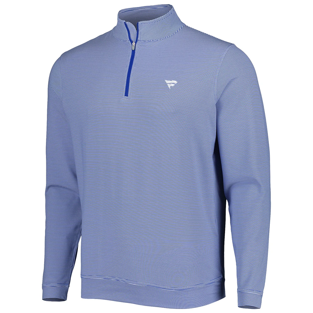 Haut zippé performance à mini rayures bleu Fanatics Corporate Perth de Peter Millar pour homme