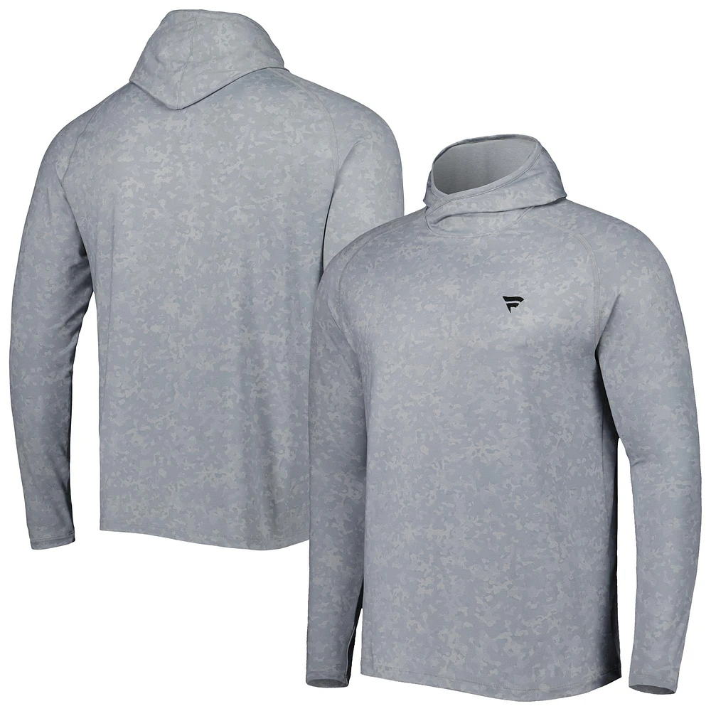 Men's Peter Millar Gray Fanatics Corporate Aurora Raglan Hoodie Long Sleeve Top