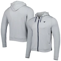 Sweat à capuche entièrement zippé gris Fanatics Corporate de Peter Millar pour homme