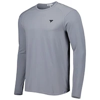 Men's Peter Millar Gray Fanatics Corporate Lava Wash Long Sleeve T-Shirt