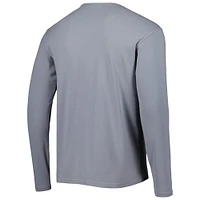 Men's Peter Millar Gray Fanatics Corporate Lava Wash Long Sleeve T-Shirt