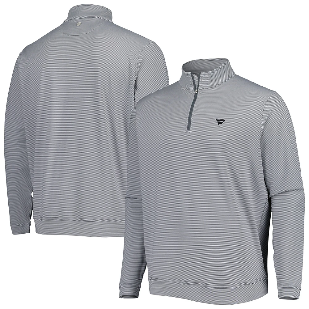 Haut zippé à manches courtes et col rond Peter Millar Fanatics Corporate Perth pour homme Gris