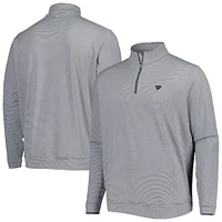 Haut zippé à manches courtes et col rond Peter Millar Fanatics Corporate Perth pour homme Gris