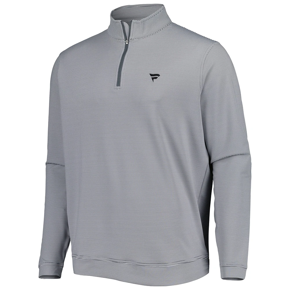 Haut zippé à manches courtes et col rond Peter Millar Fanatics Corporate Perth pour homme Gris