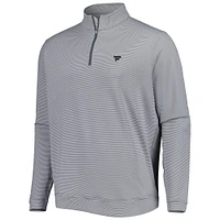 Haut zippé à manches courtes et col rond Peter Millar Fanatics Corporate Perth pour homme Gris