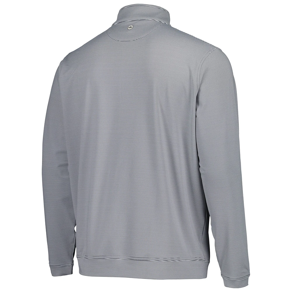Haut zippé à manches courtes et col rond Peter Millar Fanatics Corporate Perth pour homme Gris