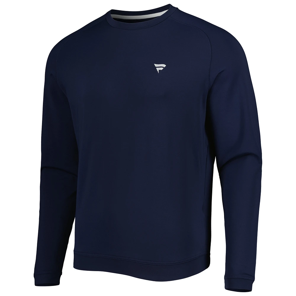 Men's Peter Millar Navy Fanatics Corporate Cradle Performance Raglan Pullover Sweatshirt