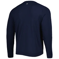 Men's Peter Millar Navy Fanatics Corporate Cradle Performance Raglan Pullover Sweatshirt