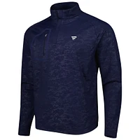 Men's Peter Millar Navy Fanatics Corporate Forge Camo Quarter-Zip Top