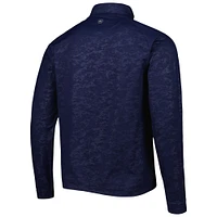 Men's Peter Millar Navy Fanatics Corporate Forge Camo Quarter-Zip Top