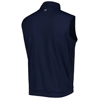 Men's Peter Millar Navy Fanatics Corporate Galway Stretch Loop Terry Quarter-Zip Vest