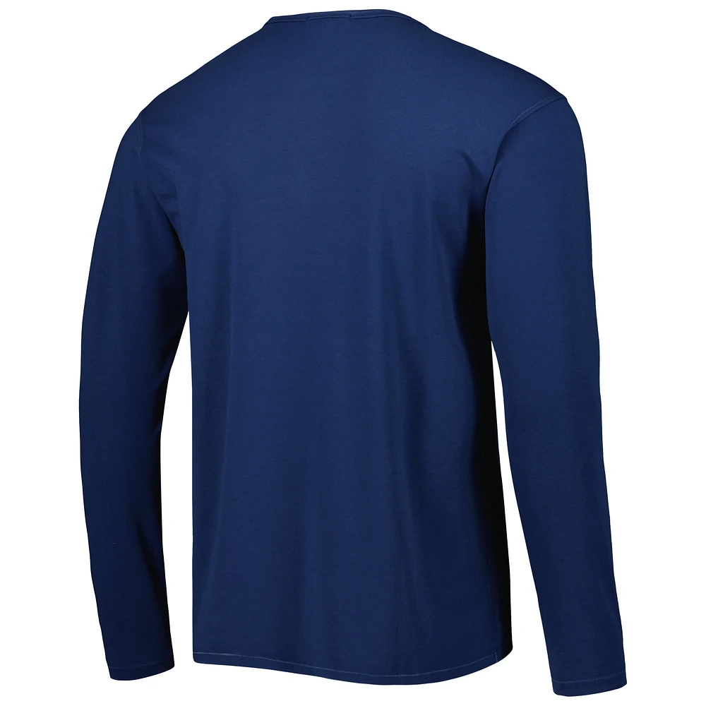 Men's Peter Millar Navy Fanatics Corporate Lava Wash Long Sleeve T-Shirt