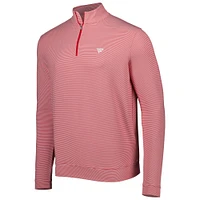 Haut zippé performance à mini rayures Peter Millar Red Fanatics Corporate Perth pour homme