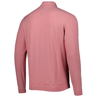 Haut zippé performance à mini rayures Peter Millar Red Fanatics Corporate Perth pour homme