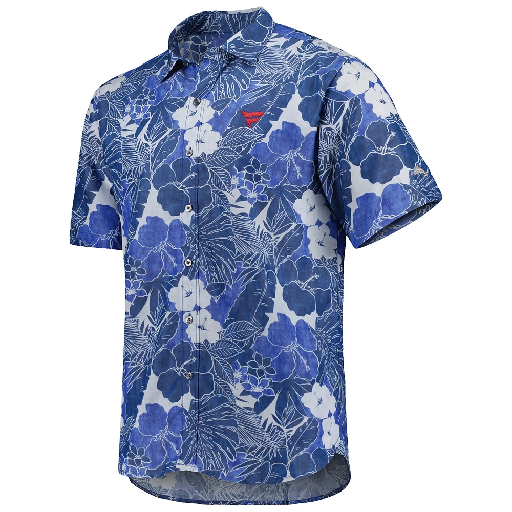 Chemise boutonnée Tommy Bahama Blue Fanatics Corporate Coconut Point Playa Flora pour homme