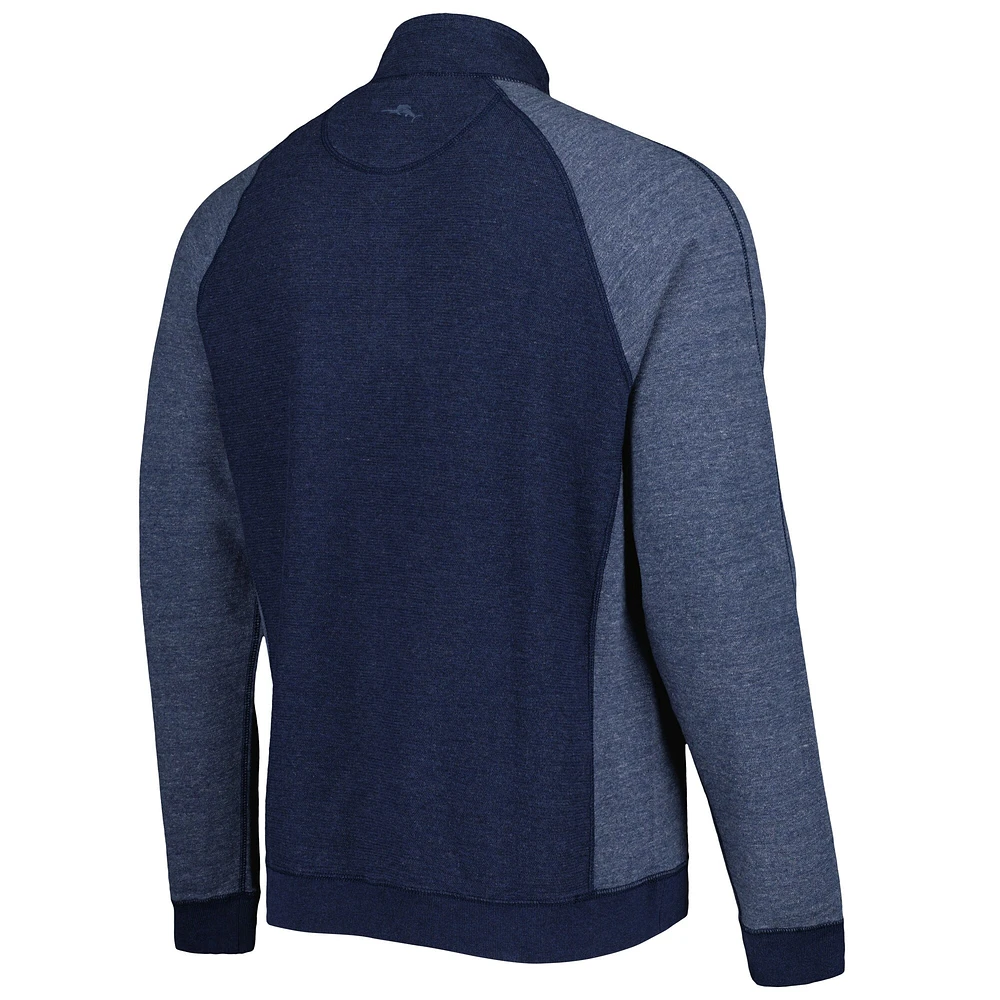 Men's Tommy Bahama Blue Fanatics Corporate Sport Scrimmage Raglan Pullover Sweatshirt