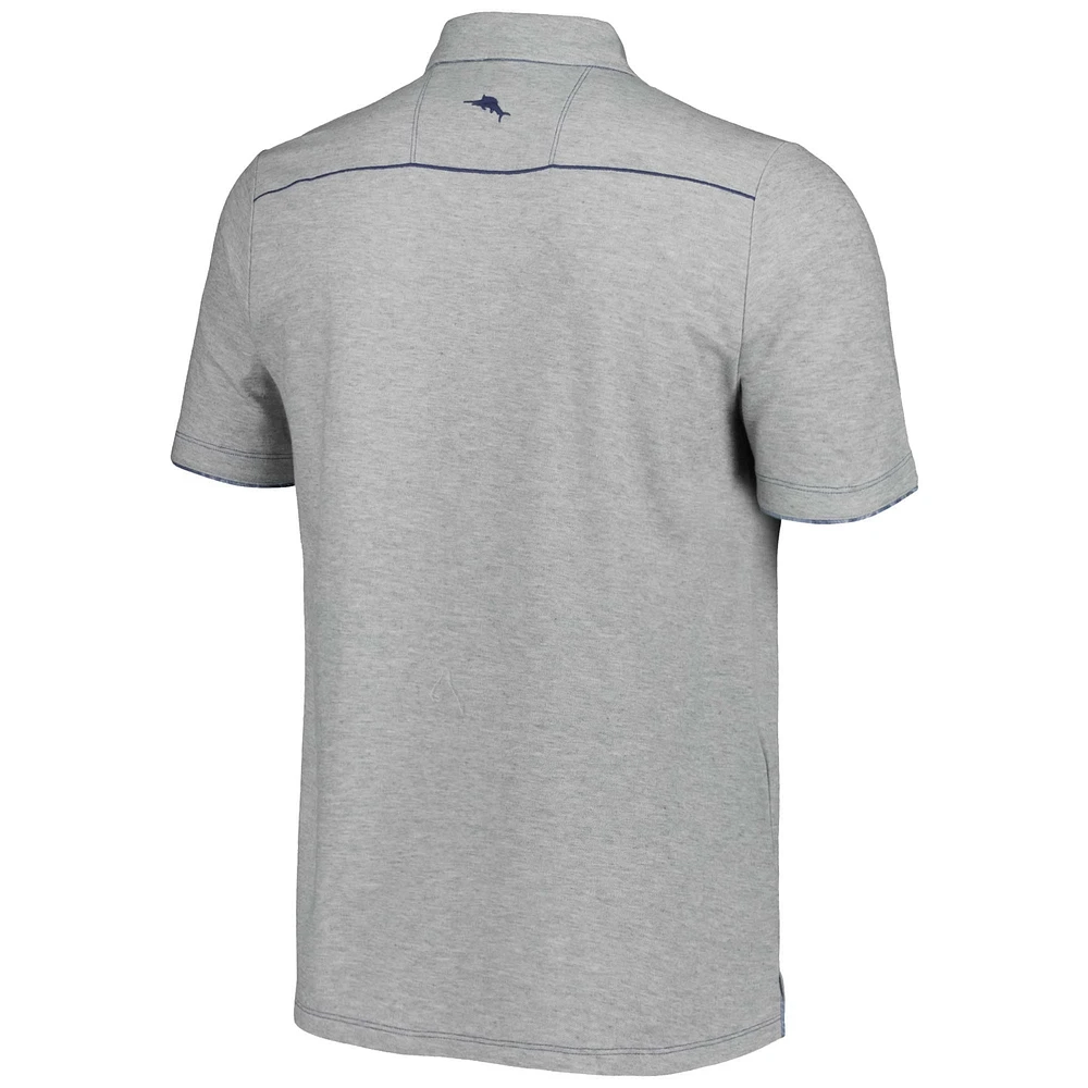 Polo Tommy Bahama Heather Grey Fanatics Corporate Logo Sport Tailgater IslandZone pour homme