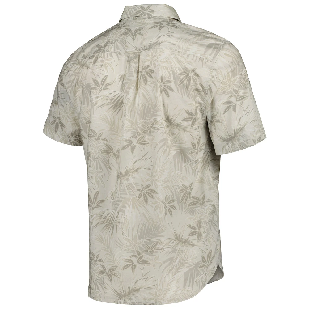 Chemise boutonnée Tommy Bahama Oatmeal Reign Forest Fronds Camp pour homme