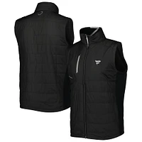 Men's Zero Restriction Black Fanatics Corporate Z625 Dual Full-Zip Vest