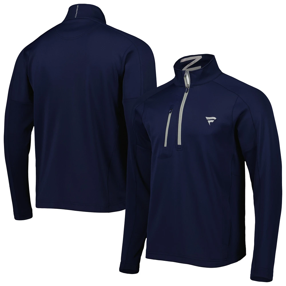 Men's Zero Restriction Navy Fanatics Corporate Z500 Raglan Quarter-Zip Top