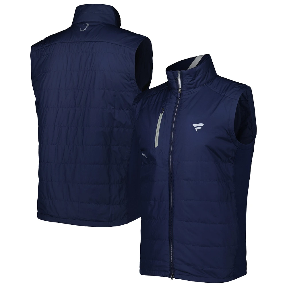 Gilet à double fermeture éclair intégrale Fanatics Corporate Z625 pour homme, bleu marine, Zero Restriction