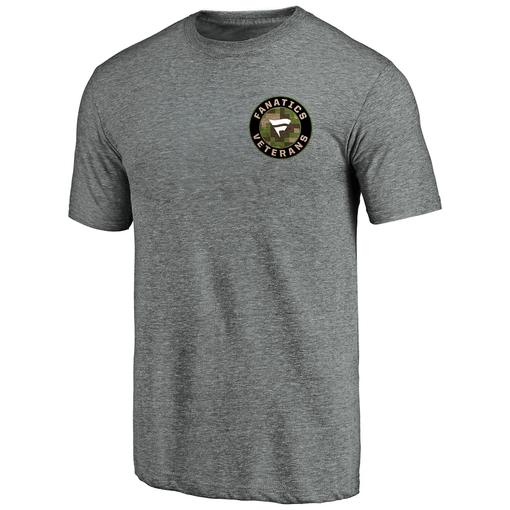 Unisex Heather Charcoal Fanatics Corporate Veterans FAN Group T-Shirt