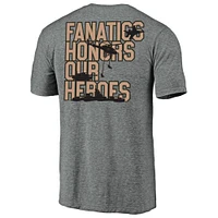 Unisex Heather Charcoal Fanatics Corporate Veterans FAN Group T-Shirt