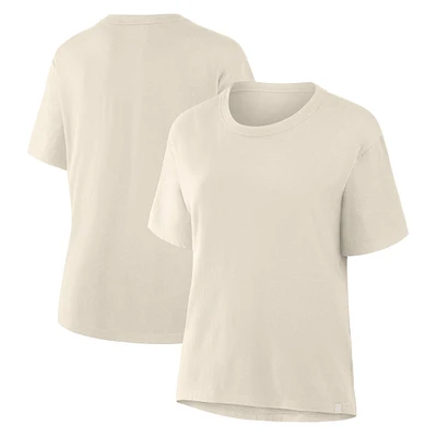 T-shirt en coton Fanatics Corporate Legacy pour femme, couleur crème