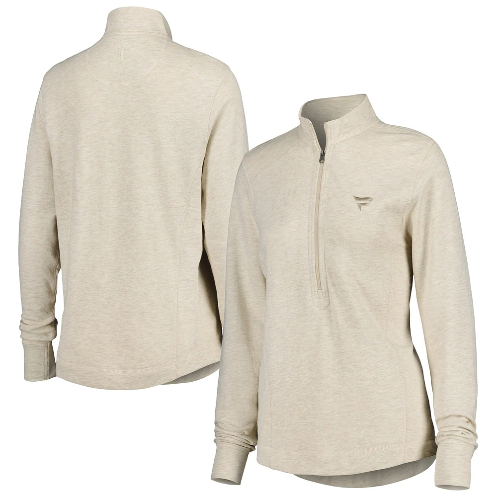 Women's johnnie-O Oatmeal Fanatics Corporate Kennedy Half-Zip Jacket