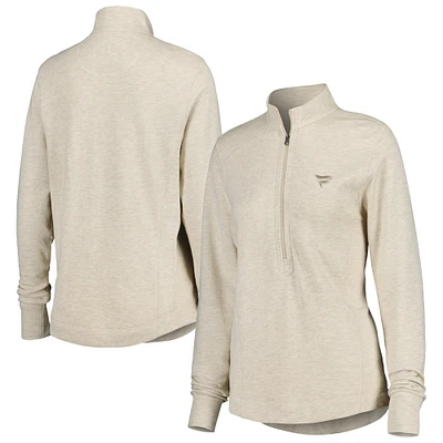 Women's johnnie-O Oatmeal Fanatics Corporate Kennedy Half-Zip Jacket