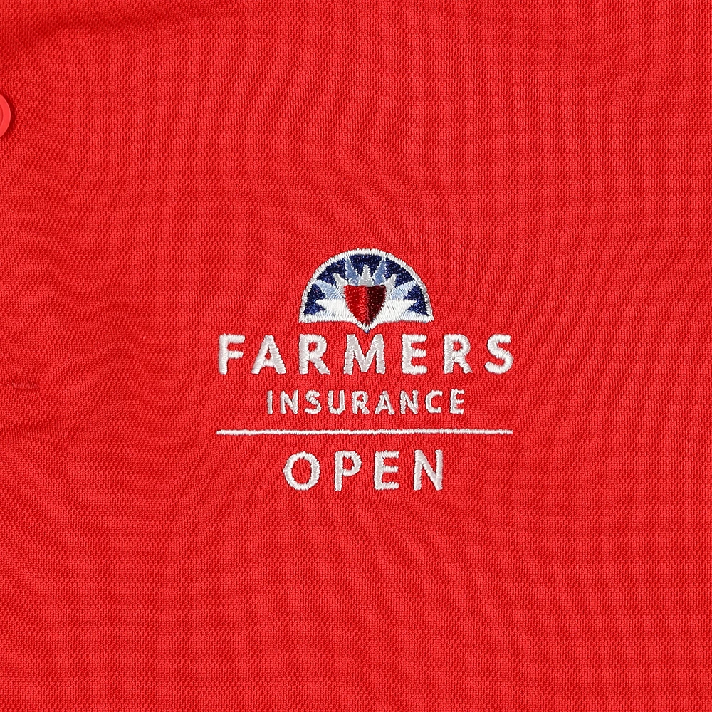 Men's Nike  Red Farmers Insurance Open Victory Solid Performance Polo