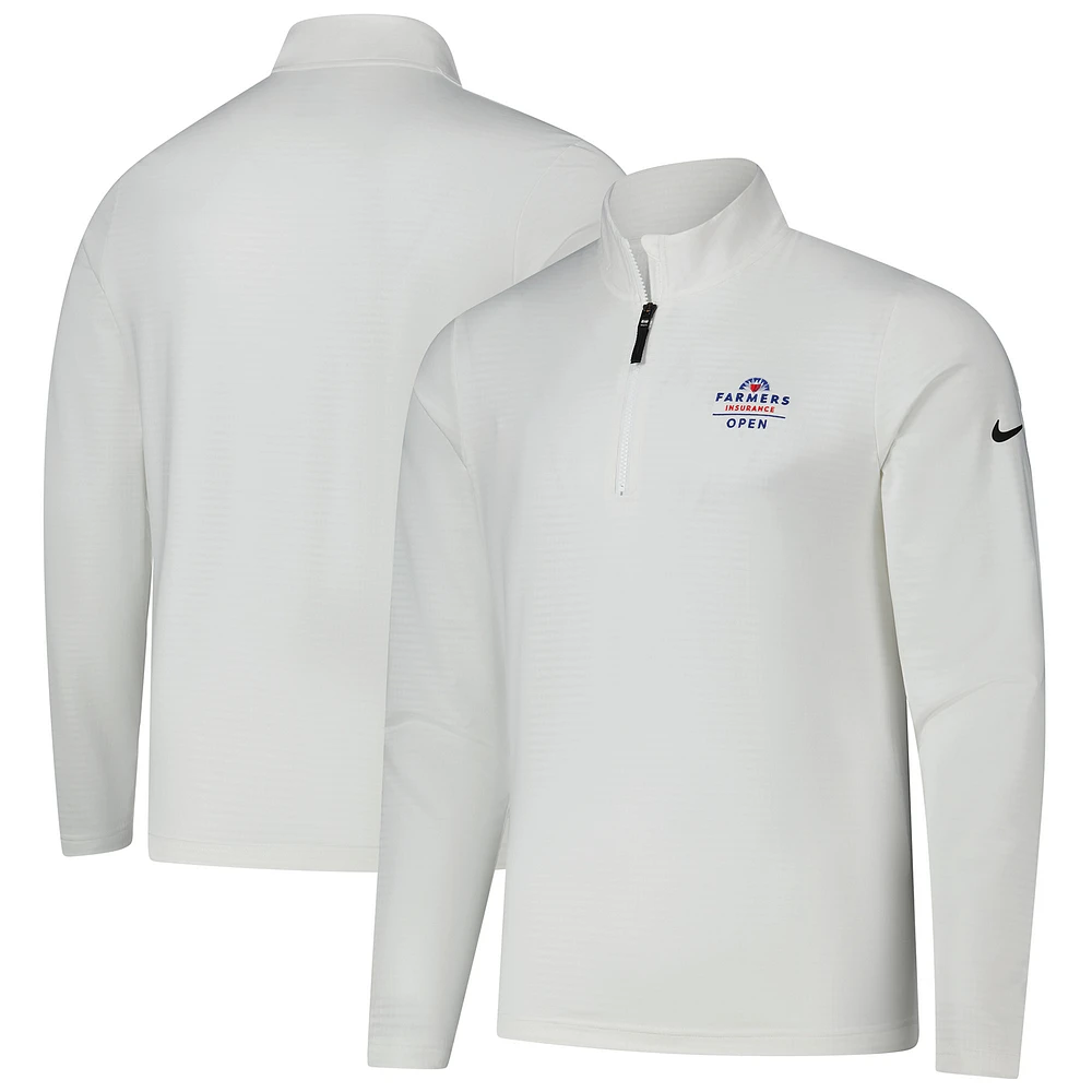 Men's Nike  White Farmers Insurance Open Victory Performance Half-Zip Pullover