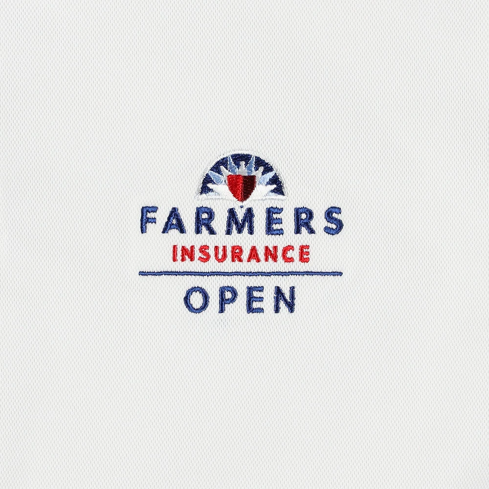 Polo Nike blanc Farmers Insurance Open Victory Solid Performance pour homme