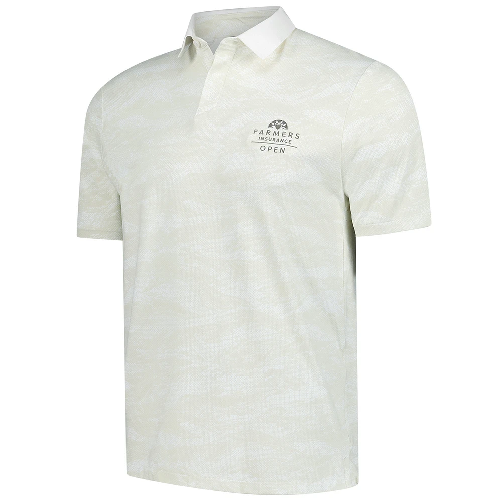 Men's Under Armour  White 2025 Farmers Insurance Open Iso-Chill Camo Performance Polo