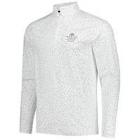 Men's Under Armour  White 2025 Farmers Insurance Open T2 Green Hit or Miss Raglan Quarter-Zip Pullover Top