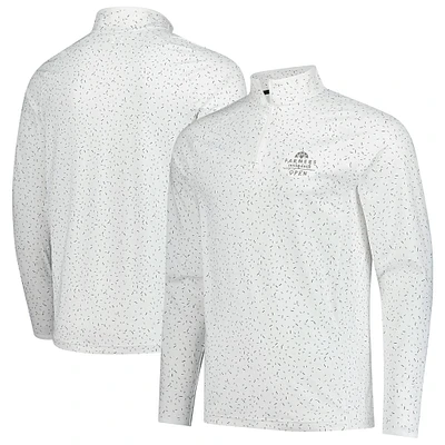 Men's Under Armour  White 2025 Farmers Insurance Open T2 Green Hit or Miss Raglan Quarter-Zip Pullover Top