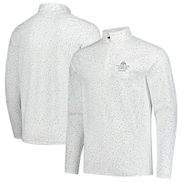 Men's Under Armour  White 2025 Farmers Insurance Open T2 Green Hit or Miss Raglan Quarter-Zip Pullover Top