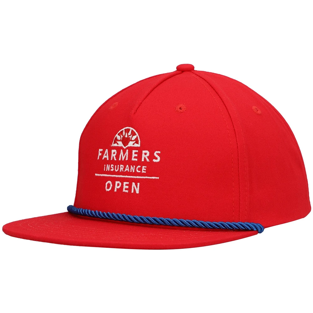 Casquette Ahead Red Farmers Insurance Open Colonial Snapback pour homme