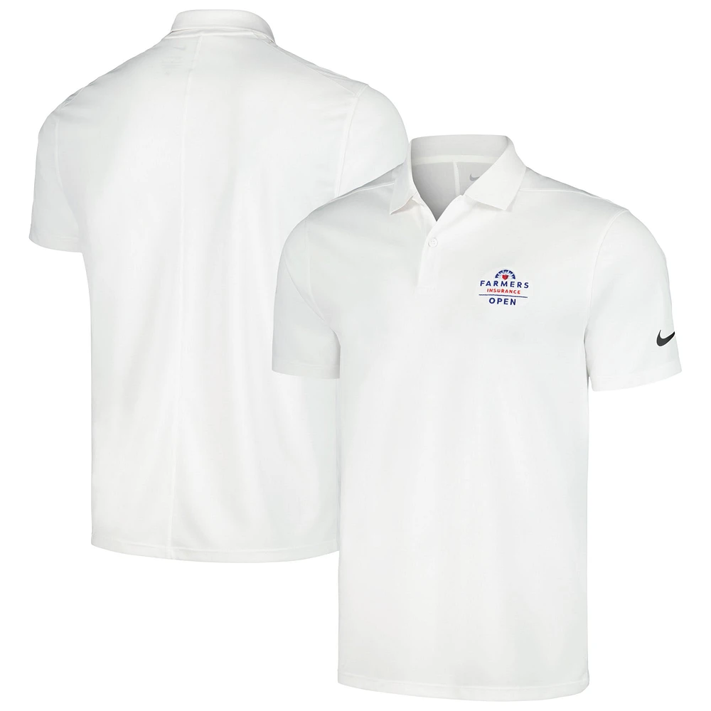 Men's Nike White Farmers Insurance Open Victory Performance Polo