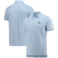 Men's Peter Millar Light Blue/White Farmers Insurance Open Hales Performance Polo