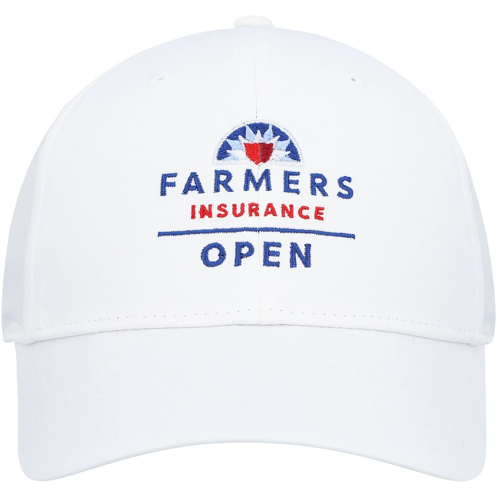 Casquette réglable unisexe Nike White Farmers Insurance Open Club Performance