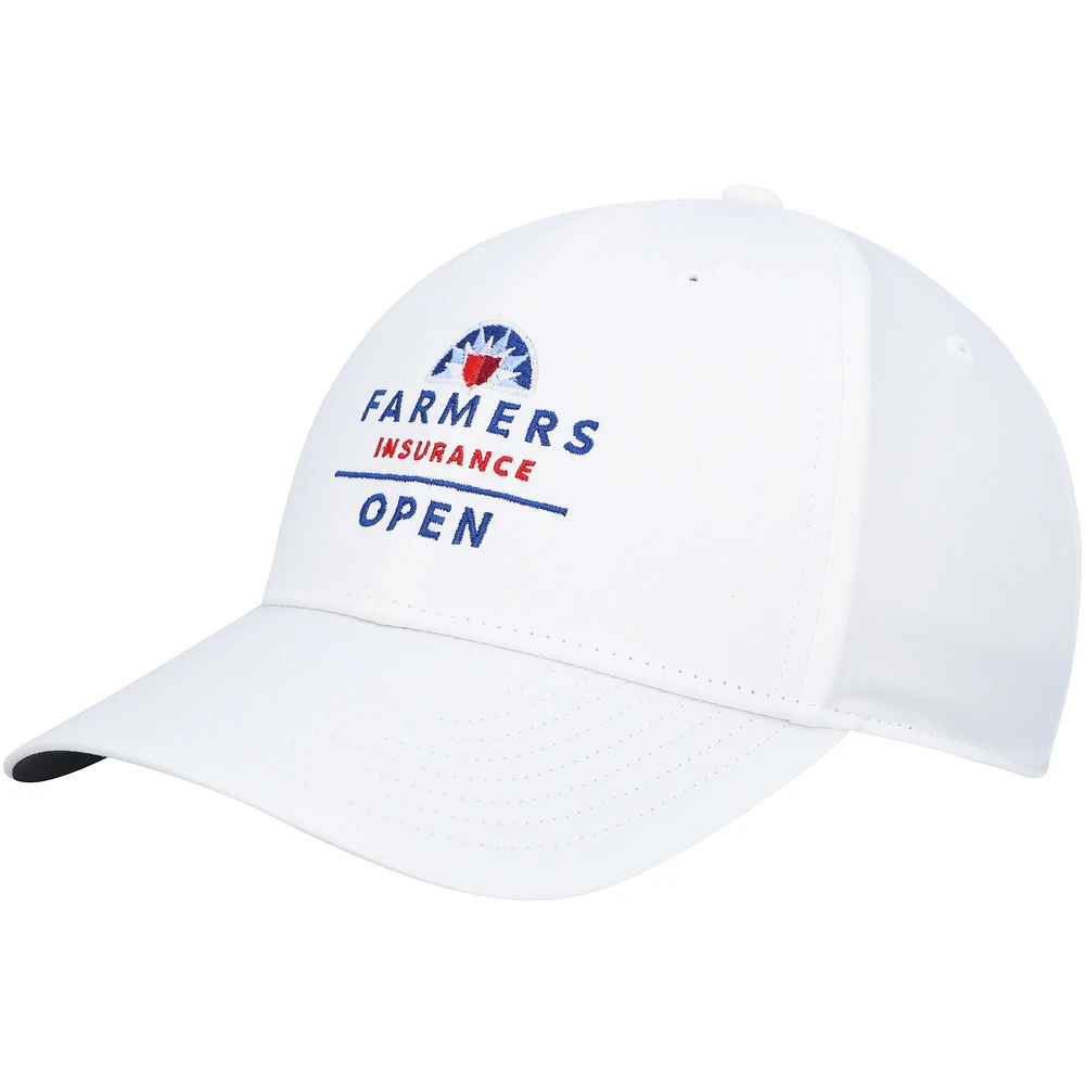 Casquette réglable unisexe Nike White Farmers Insurance Open Club Performance