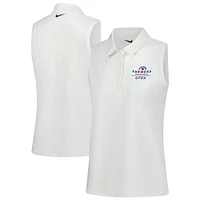 Polo sans manches Nike blanc Farmers Insurance Open Victory Performance pour femme
