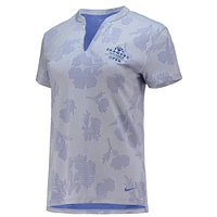 Women's Nike Lavender Farmers Insurance Open Floral Victory Performance V-Neck Polo