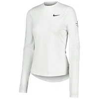 Women's Nike White Farmers Insurance Open UV Victory Performance Long Sleeve Top