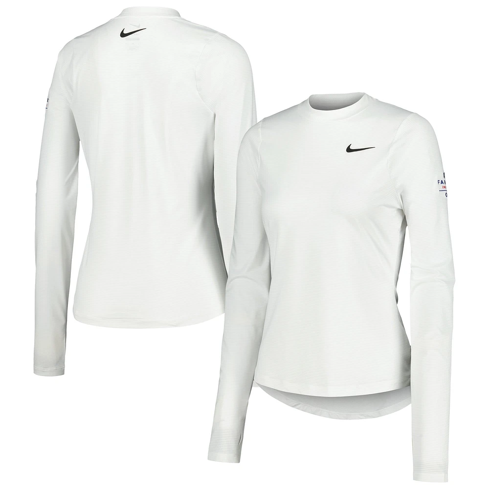 Haut à manches longues Nike Farmers Insurance Open UV Victory Performance pour femme blanc