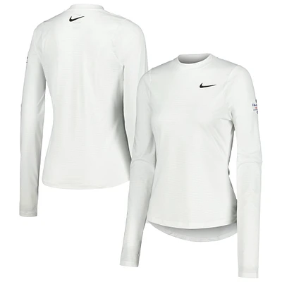 Women's Nike White Farmers Insurance Open UV Victory Performance Long Sleeve Top