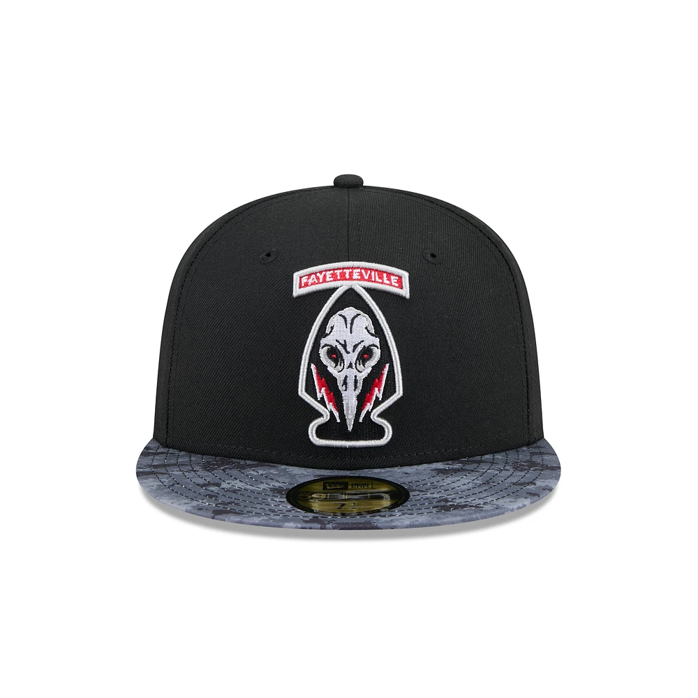 Men's New Era  Black Fayetteville Woodpeckers Theme Nights 59FIFTY Fitted Hat